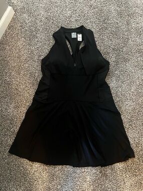 CALIA by Carrie Underwood Black Active Dress with Front Zip